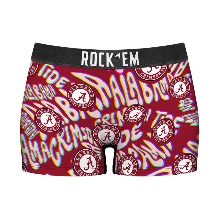 Women's Boy Shorts - Alabama Crimson Tide - Twisted Wordmark - {{variant_title}}