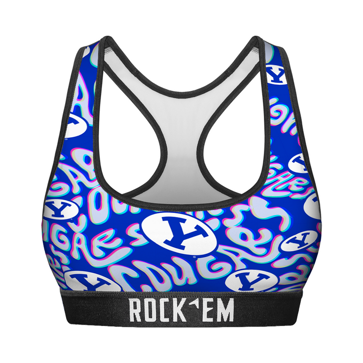 Women's Sports Bra - BYU Cougars - Twisted Wordmark - {{variant_title}}