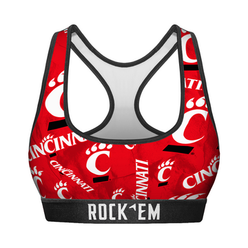 Women's Sports Bra - Cincinnati Bearcats - Logo All-Over