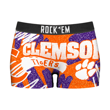 Women's Boy Shorts - Clemson Tigers - Team Blast
