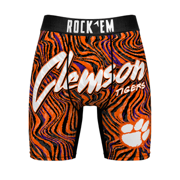 Boxer Briefs - Clemson Tigers - Neon Wave