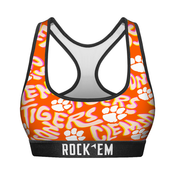 Women's Sports Bra - Clemson Tigers - Twisted Wordmark