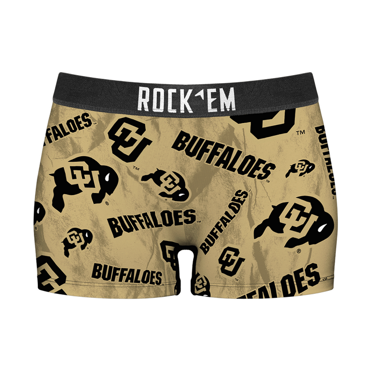 Women's Boy Shorts - Colorado Buffaloes - Logo All-Over - {{variant_title}}