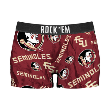 Women's Boy Shorts - Florida State Seminoles - Logo All-Over
