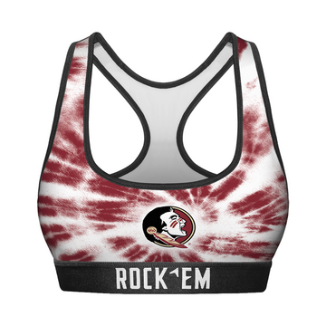 Women's Sports Bra - Florida State Seminoles - Team Tie Dye
