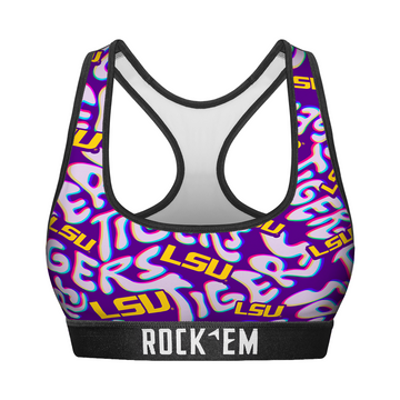 Women's Sports Bra - LSU Tigers - Twisted Wordmark