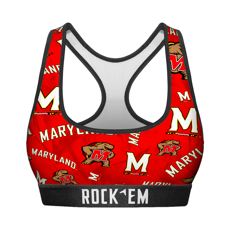 Women's Sports Bra - Maryland Terrapins - Logo All-Over - {{variant_title}}