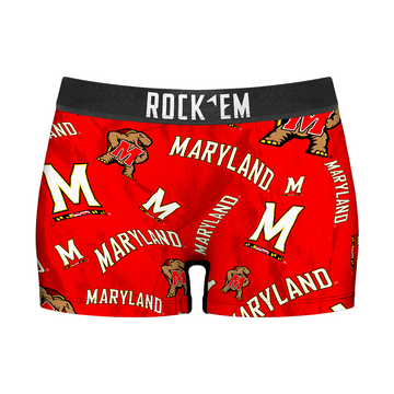Women's Boy Shorts - Maryland Terrapins - Logo All-Over