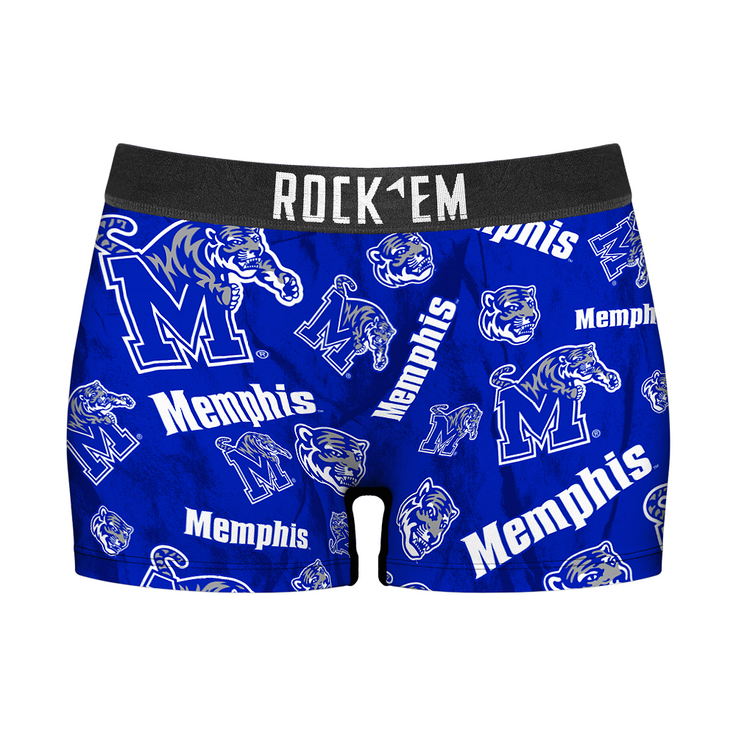 Women's Boy Shorts - Memphis Tigers - Logo All-Over - {{variant_title}}