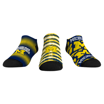 Michigan Wolverines - Low Cut  - Make Some Noise (3-Pack)