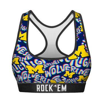 Women's Sports Bra - Michigan Wolverines - Twisted Wordmark