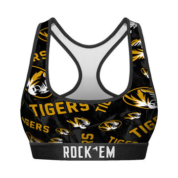 Women's Sports Bra - Missouri Tigers - Logo All-Over
