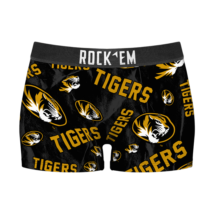 Women's Boy Shorts - Missouri Tigers - Logo All-Over - {{variant_title}}