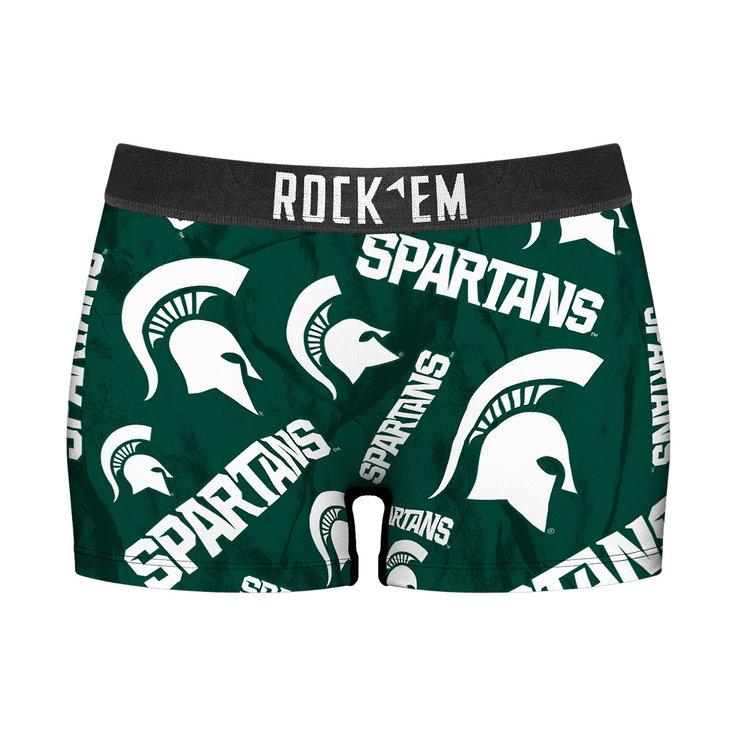 Women's Boy Shorts - Michigan State Spartans - Logo All-Over - {{variant_title}}