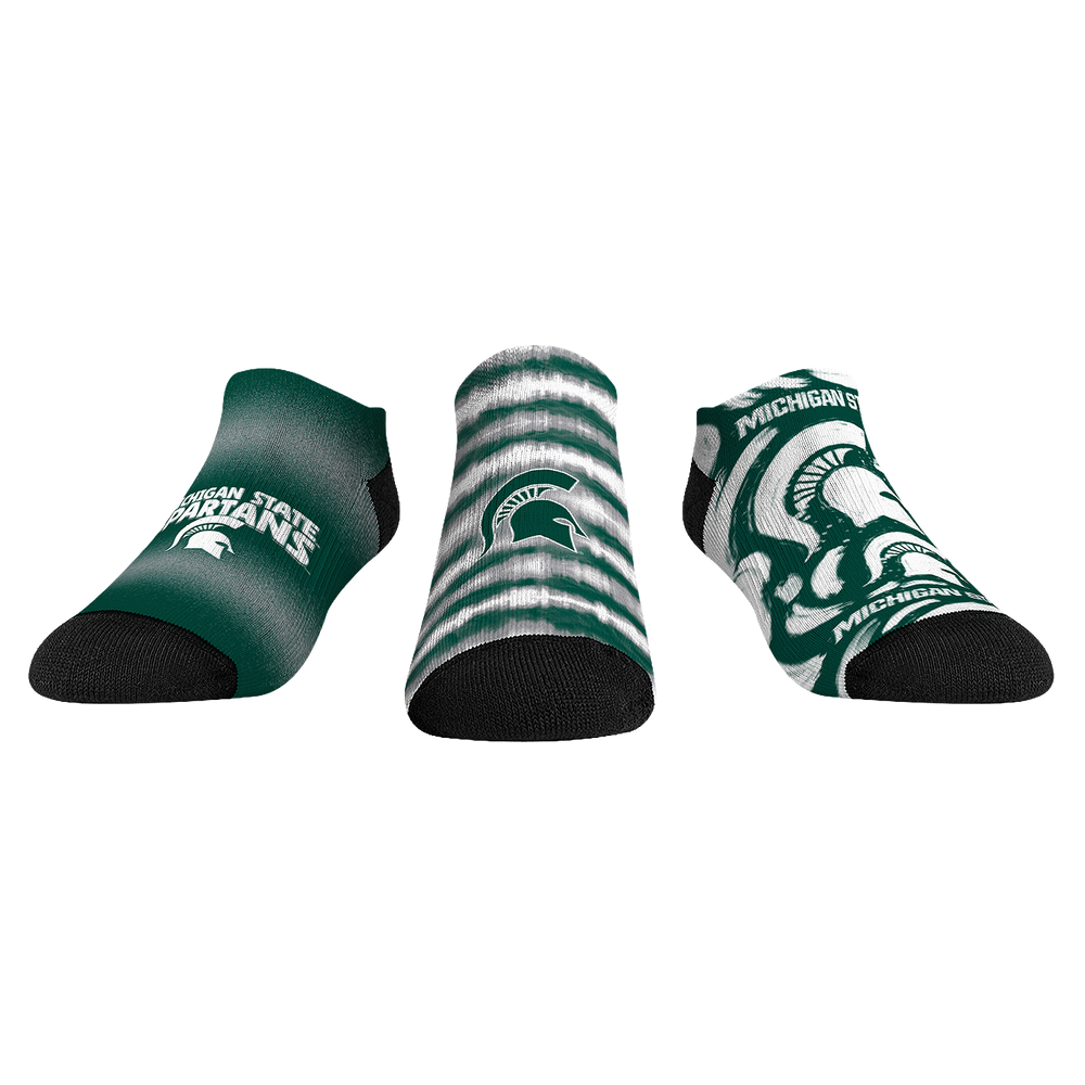 Michigan Tech Socks Michigan State Spartans Socks - Low Cut - Tie Dye - Rock 'Em Socks