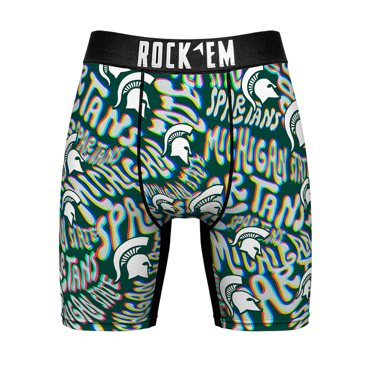 Boxer Briefs - Michigan State Spartans - Twisted Wordmark - {{variant_title}}