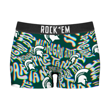 Women's Boy Shorts - Michigan State Spartans - Twisted Wordmark