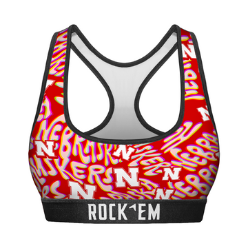 Women's Sports Bra - Nebraska Huskers - Twisted Wordmark