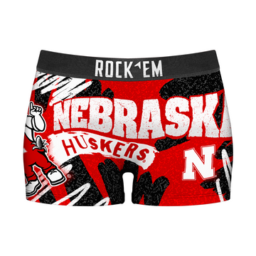 Women's Boy Shorts - Nebraska Huskers - Team Blast