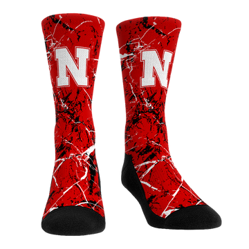 Nebraska Huskers - Cracked Marble