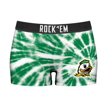 Women's Boy Shorts - Oregon Ducks - Team Tie Dye