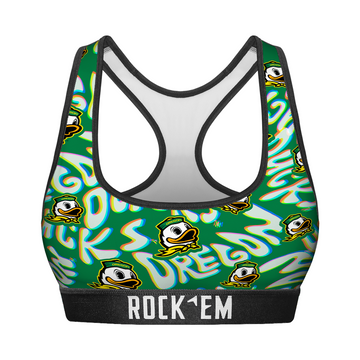 Women's Sports Bra - Oregon Ducks - Twisted Wordmark
