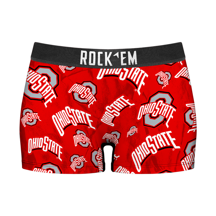 Women's Boy Shorts - Ohio State Buckeyes  - Logo All-Over - {{variant_title}}