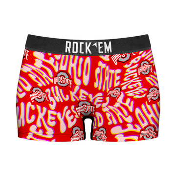Women's Boy Shorts - Ohio State Buckeyes  - Twisted Wordmark