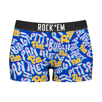Women's Boy Shorts - Pittsburgh Panthers - Twisted Wordmark