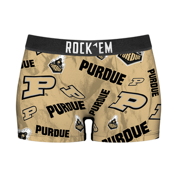 Women's Boy Shorts - Purdue Boilermakers - Logo All-Over