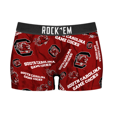 Women's Boy Shorts - South Carolina Gamecocks - Logo All-Over