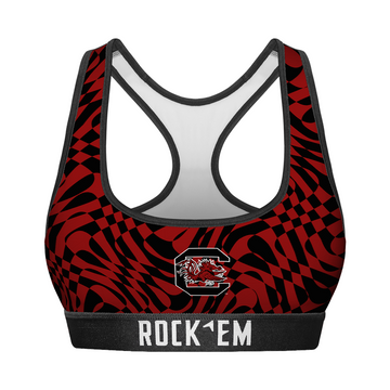 Women's Sports Bra - South Carolina Gamecocks - Wavy Checkers