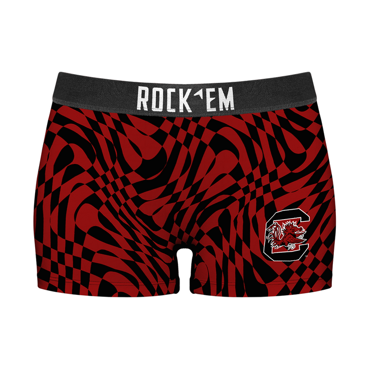 Women's Boy Shorts - South Carolina Gamecocks - Wavy Checkers - {{variant_title}}