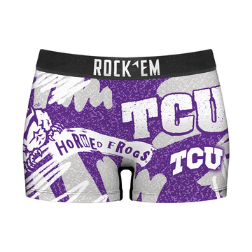 Women's Boy Shorts - TCU Horned Frogs - Team Blast