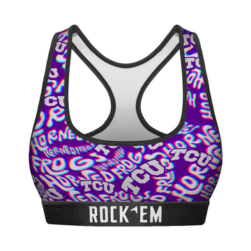 Women's Sports Bra - TCU Horned Frogs - Twisted Wordmark