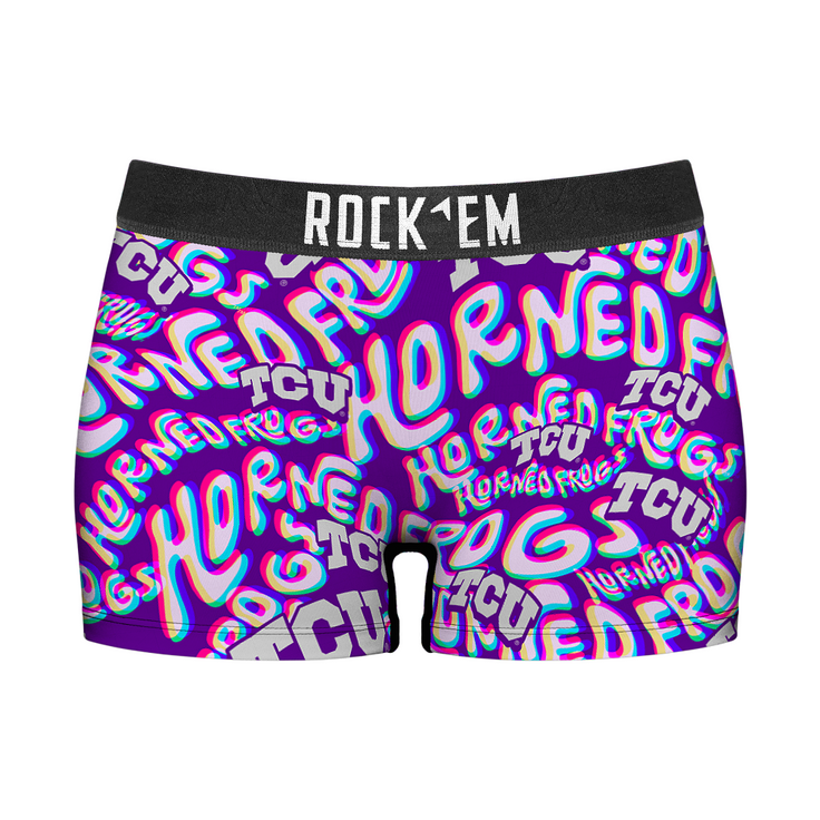 Women's Boy Shorts - TCU Horned Frogs - Twisted Wordmark - {{variant_title}}