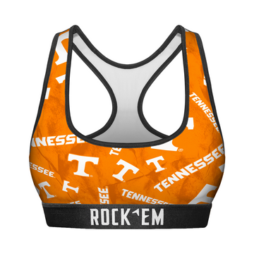 Women's Sports Bra - Tennessee Volunteers - Logo All-Over