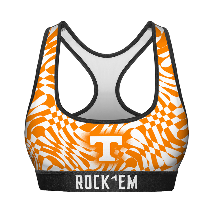 Women's Sports Bra - Tennessee Volunteers - Wavy Checkers - {{variant_title}}