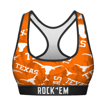 Women's Sports Bra - Texas Longhorns - Logo All-Over