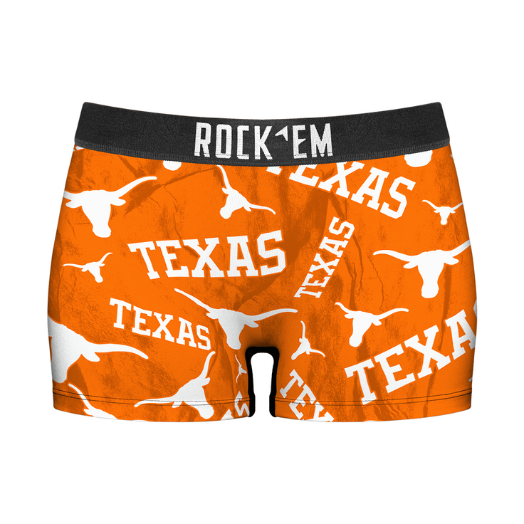 Women's Boy Shorts - Texas Longhorns - Logo All-Over - {{variant_title}}