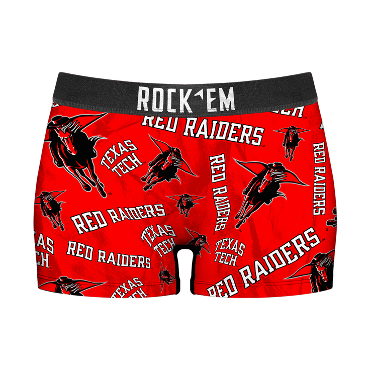 Women's Boy Shorts - Texas Tech Red Raiders - Logo All-Over - {{variant_title}}