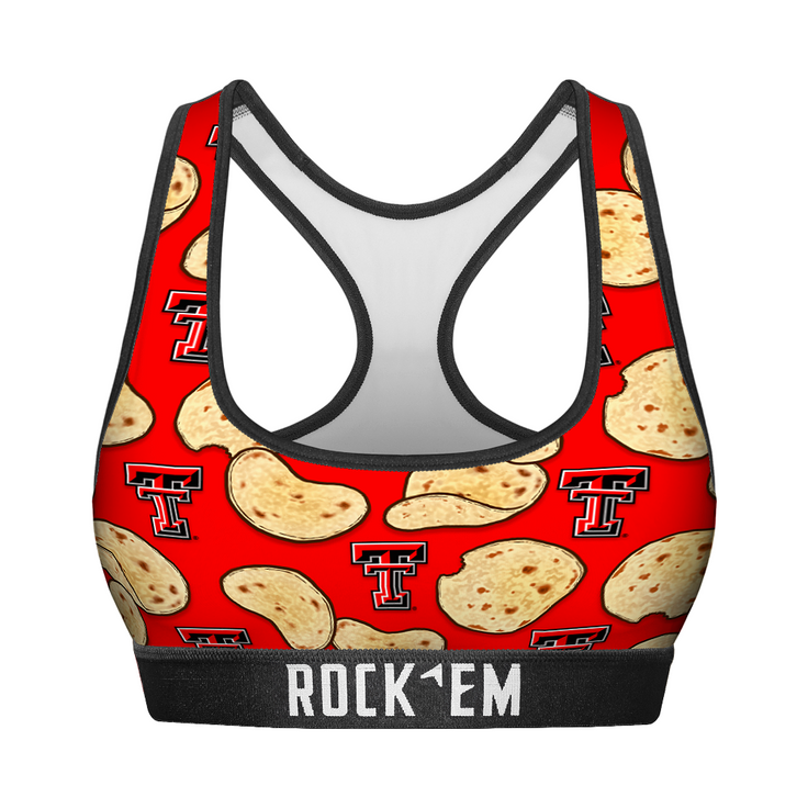 Women's Sports Bra - Texas Tech Red Raiders - Tortillas All-Over - {{variant_title}}