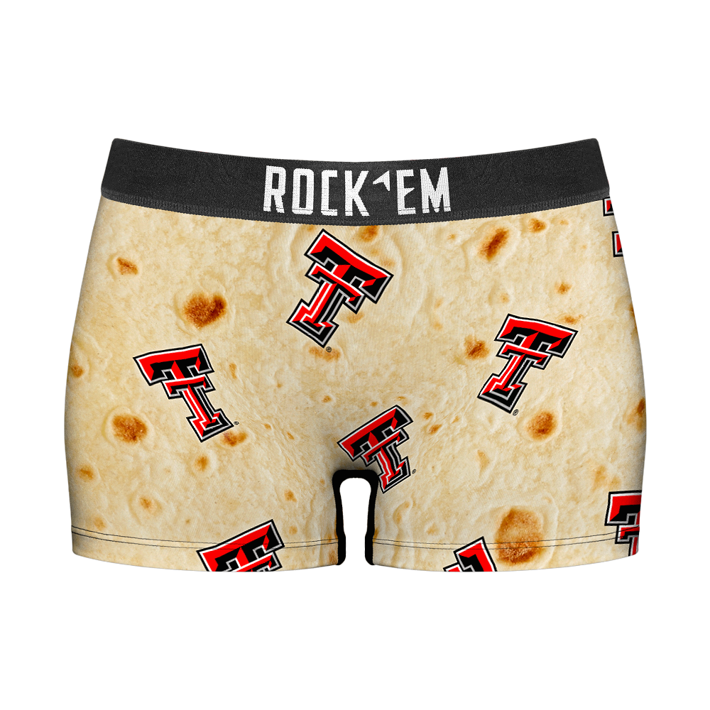 Texas Tech Red Raiders - Women's Boy Shorts - Full Tortilla - Rock 'Em ...