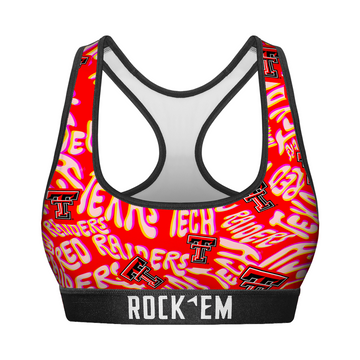 Women's Sports Bra - Texas Tech Red Raiders - Twisted Wordmark