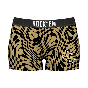 Women's Boy Shorts - UCF Knights - Wavy Checkers