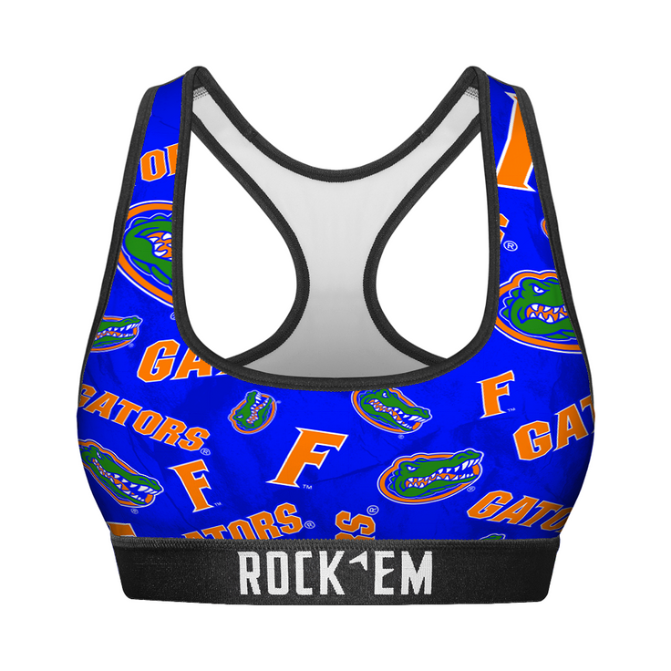 Women's Sports Bra - Florida Gators - Logo All-Over - {{variant_title}}