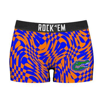 Women's Boy Shorts - Florida Gators - Wavy Checkers