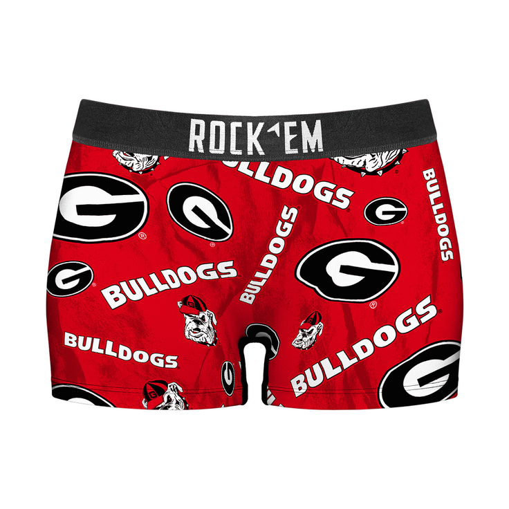 Women's Boy Shorts - Georgia Bulldogs  - Logo All-Over - {{variant_title}}
