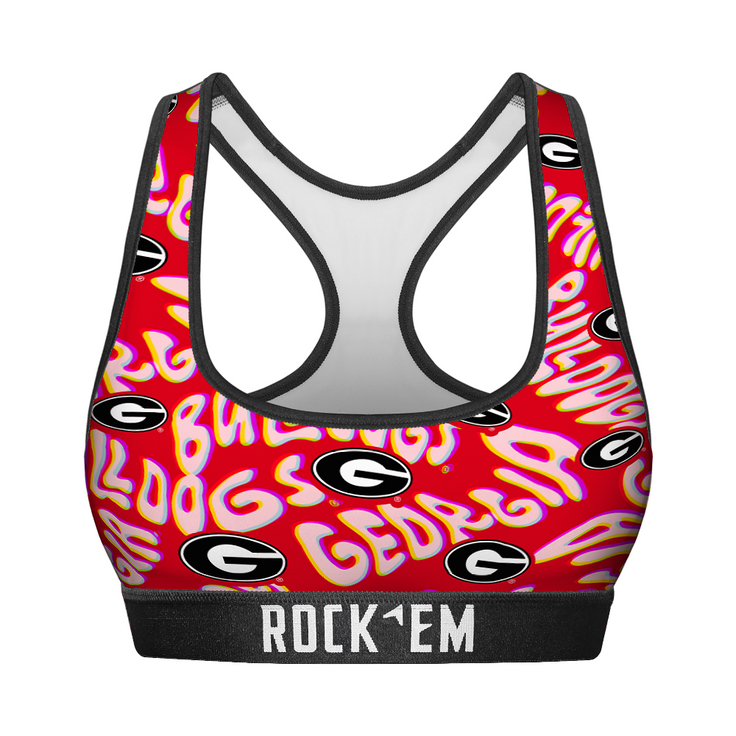 Women's Sports Bra - Georgia Bulldogs - Twisted Wordmark - {{variant_title}}