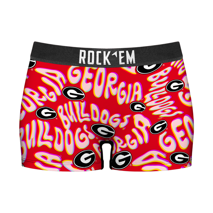 Women's Boy Shorts - Georgia Bulldogs  - Twisted Wordmark - {{variant_title}}